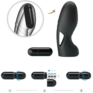PRETTY LOVE - VIBRADOR DE DEDO DE SILICONE ALAN PRETO